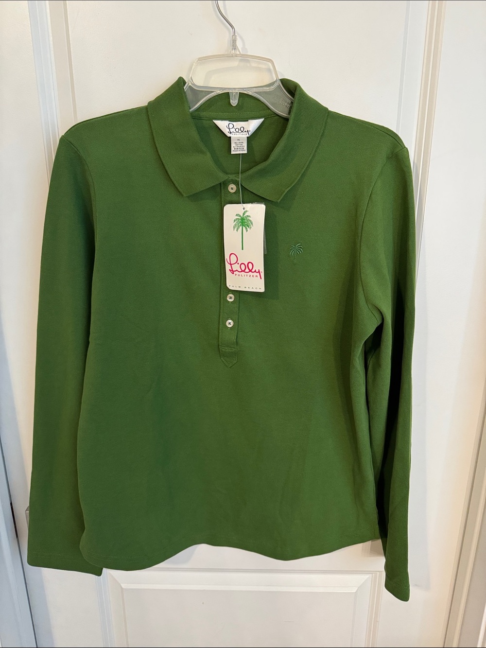 Lilly Pulitzer Green Long Sleeve Polo Top